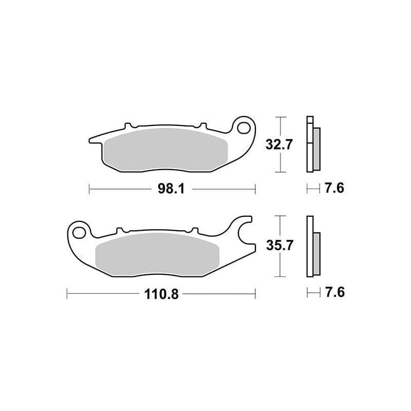PASTIGLIA FRENO ANT. SBS 180HM HONDA ANF Innova IE 125 03/07