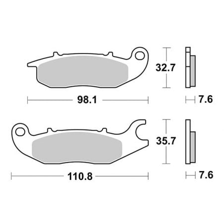 PASTIGLIA FRENO ANT. SBS 180HM HONDA ANF Innova IE 125 03/07
