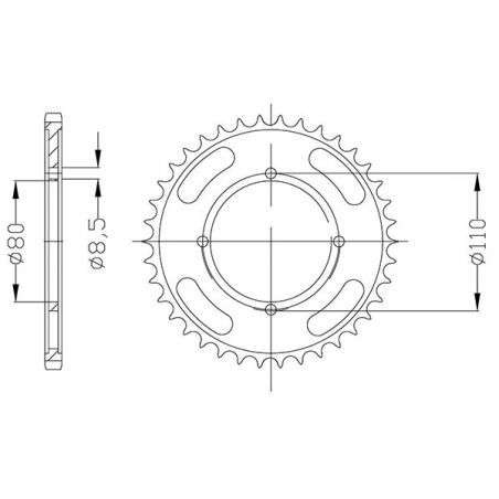 CORONA S AC P428-D42 SGR - SPROCKETS  HONDA CBF (JC40) 125 09/14