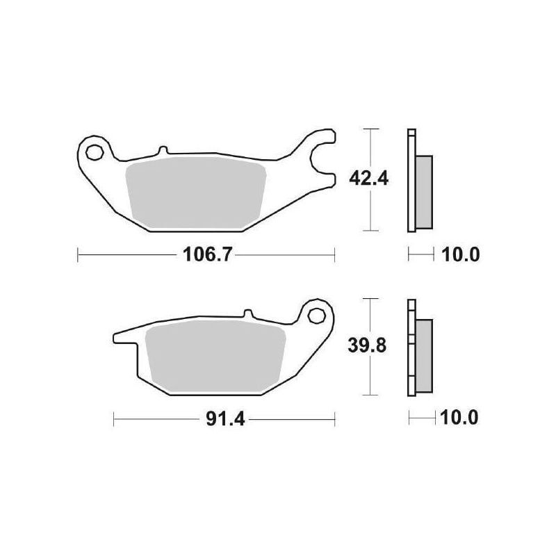 PASTIGLIA FRENO POST. SBS 784HF HONDA CBR R (JC34/J39/J50) 125 04/10