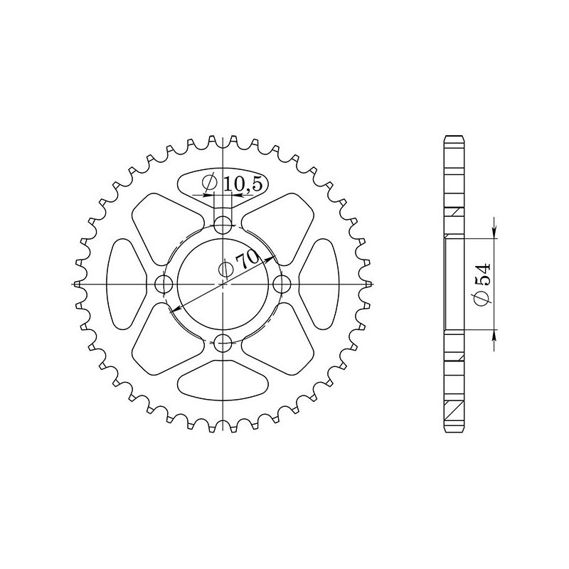 CORONA S AC P428-D42 SGR - SPROCKETS  HONDA CBR R (JC34/J39/J50) 125 04/10