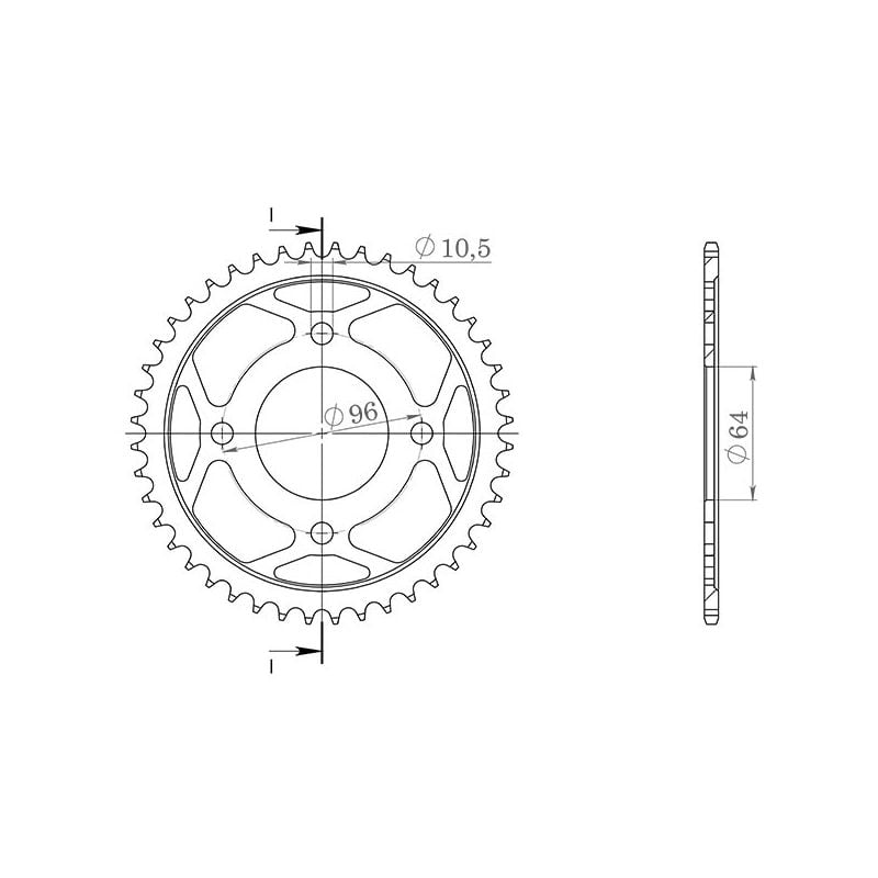 CORONA S AC P428-D44 SGR - SPROCKETS  HONDA CG 125 06/06