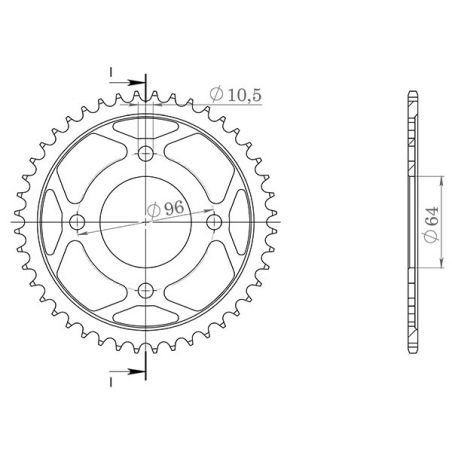 CORONA S AC P428-D44 SGR - SPROCKETS  HONDA CG 125 06/06