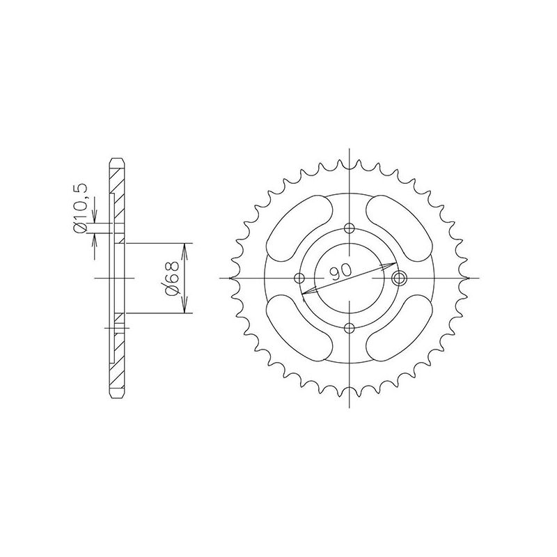CORONA S AC P428-D53 SGR - SPROCKETS  HONDA MTX R (JD05) 125 83/86