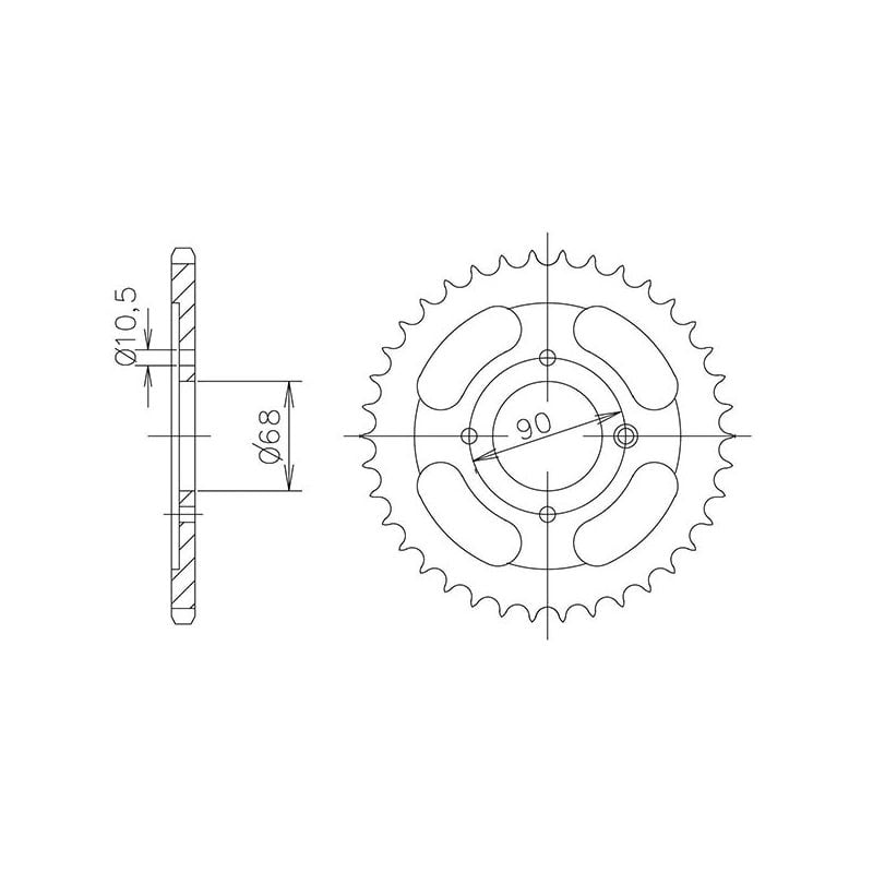 CORONA S AC P428-D53 SGR - SPROCKETS  HONDA MTX R (JD05) 125 83/86