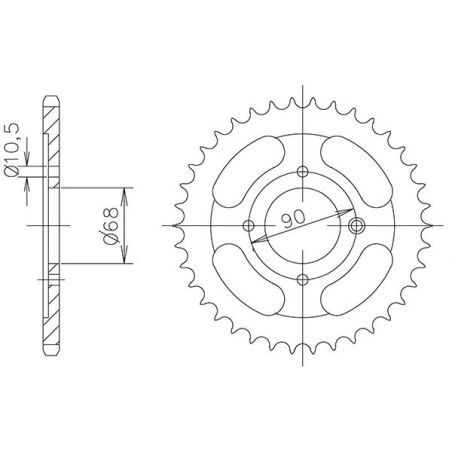 CORONA S AC P428-D53 SGR - SPROCKETS  HONDA MTX R (JD05) 125 83/86