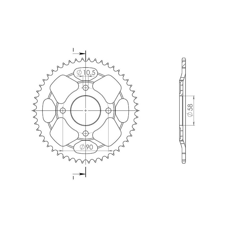 CORONA S AC P428-D50 SGR - SPROCKETS  HONDA NX Transcity (JD12) 125 89/98