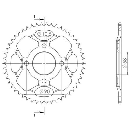 CORONA S AC P428-D50 SGR - SPROCKETS  HONDA NX Transcity (JD12) 125 89/98