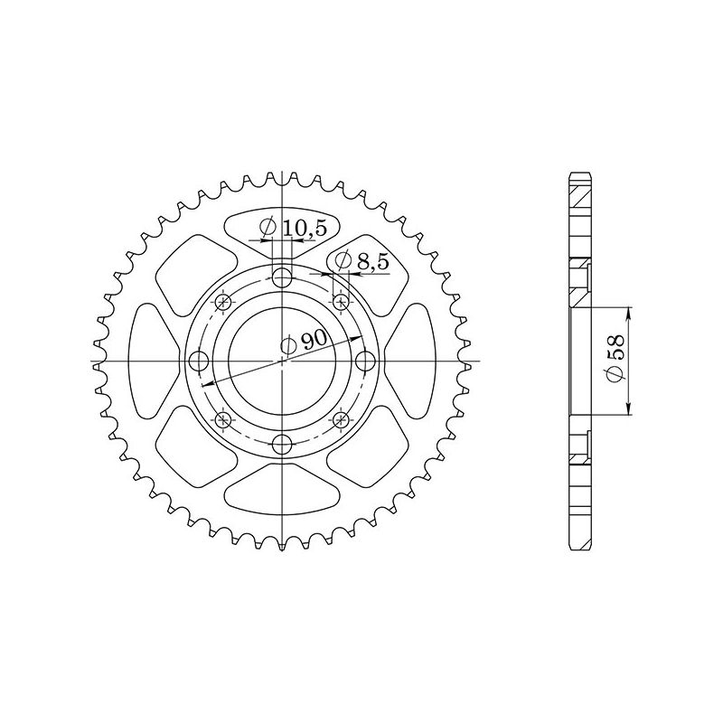CORONA S AC P428-D47 SGR - SPROCKETS  HONDA XL S (JD02) (USA) 125 84/85