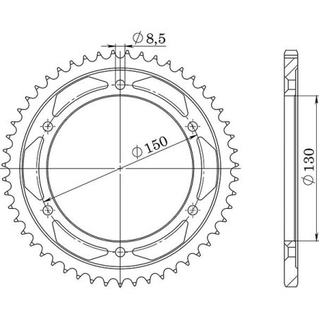 CORONA S AC P428-D51 SGR - SPROCKETS  HONDA XLR W (JD16A) 125 98/98