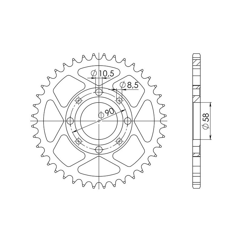 CORONA S AC P520-D35 SGR - SPROCKETS  HONDA CB 200 74/81