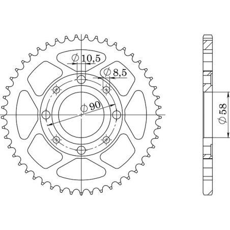 CORONA S AC P428-D56 SGR - SPROCKETS  HONDA CT Auto AG 200 82/89