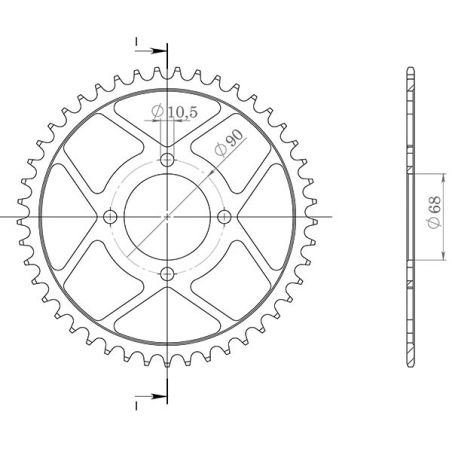 CORONA S AC P520-D42 SGR - SPROCKETS  HONDA MTX RW (MD07) 200 83/86