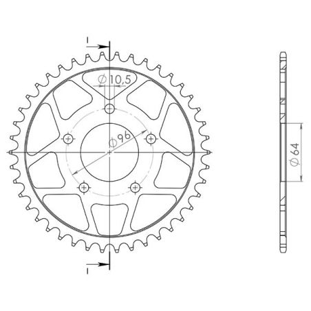 CORONA S AC P520-D43 SGR - SPROCKETS  HONDA XL R / Paris Dakar (MD06) 200 81/83