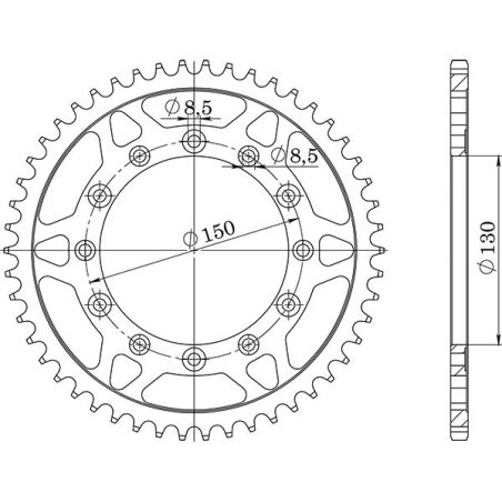 CORONA S AC P520-D44 SGR - SPROCKETS  HONDA CB RS (B) 250 83/83