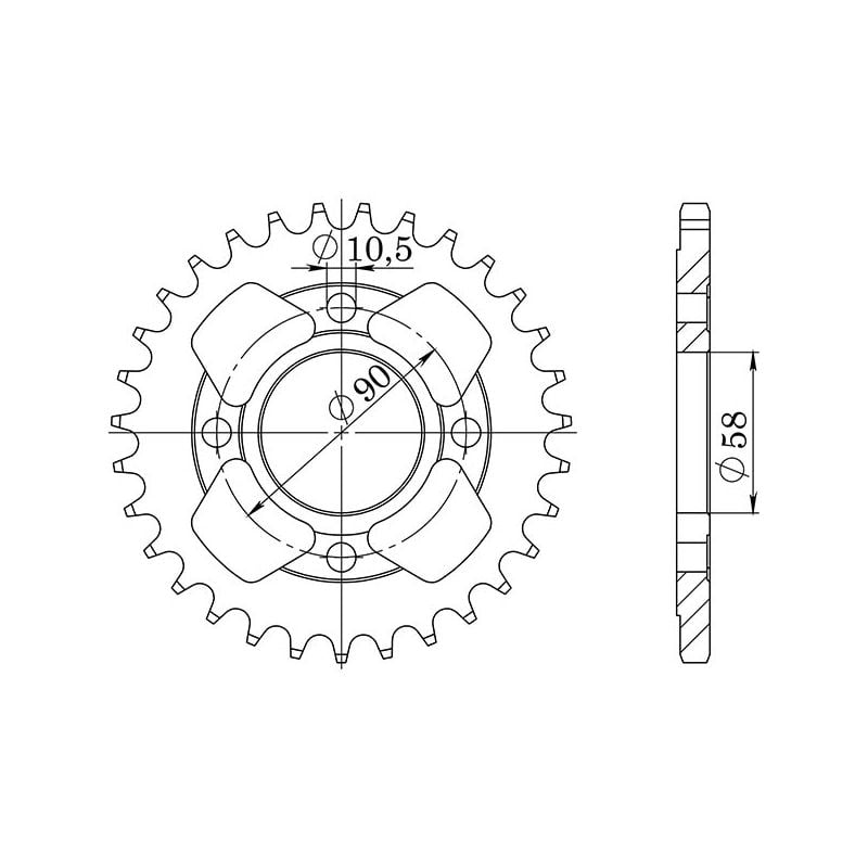 CORONA S AC P520-D31 SGR - SPROCKETS  HONDA CB Two Fifty (MC26) 250 92/02