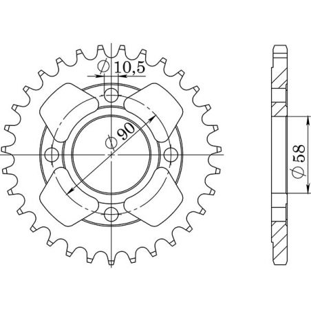 CORONA S AC P520-D31 SGR - SPROCKETS  HONDA CB Two Fifty (MC26) 250 92/02