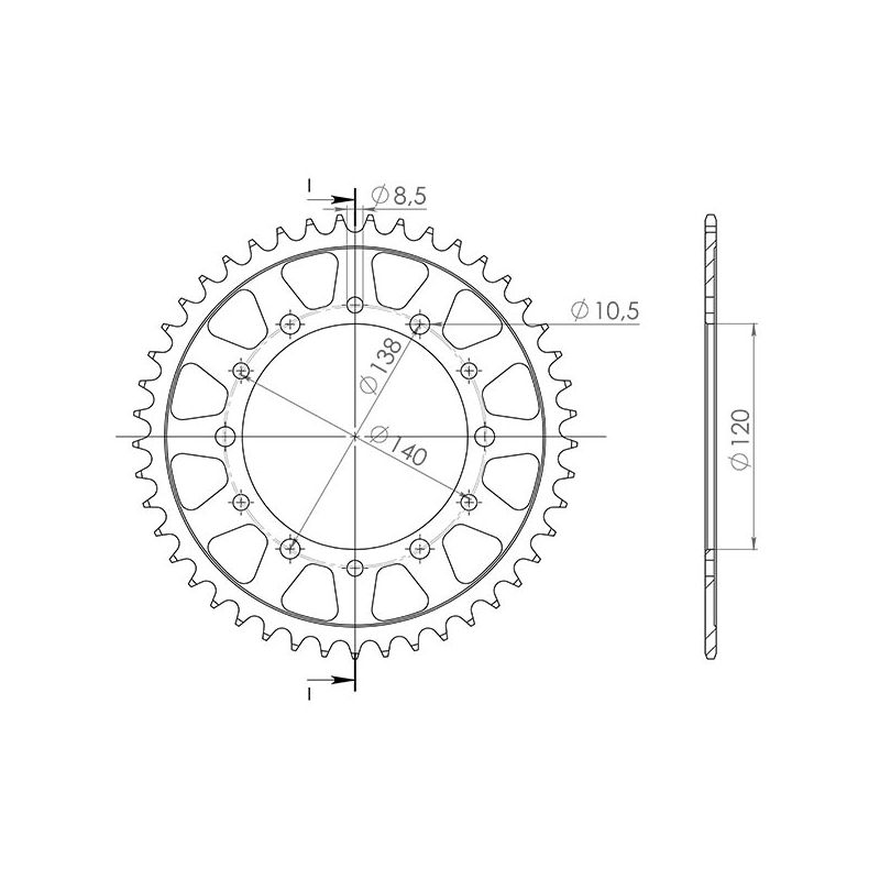 CORONA S AC P520-D38 SGR - SPROCKETS  HONDA CBR R ABS (MC41B) 250 11/14
