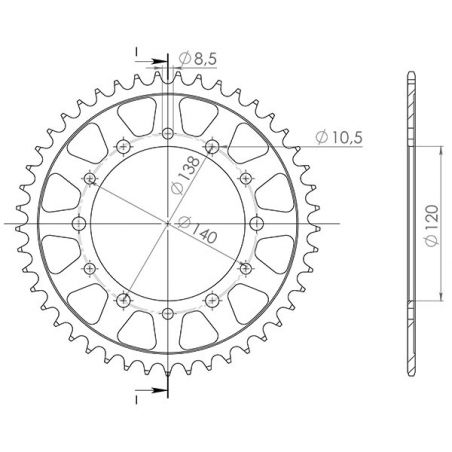 CORONA S AC P520-D38 SGR - SPROCKETS  HONDA CBR R ABS (MC41B) 250 11/14