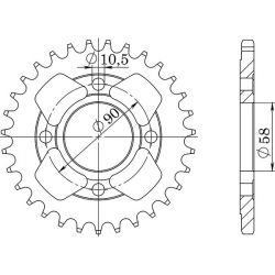 CORONA S AC P520-D31 SGR - SPROCKETS  HONDA CBR RR (MC22) 250 95/96