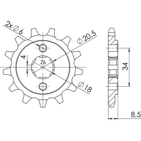PIGNONE S+2 AC P520-D14 SGR - SPROCKETS  HONDA CBR RR (MC22) 250 95/96