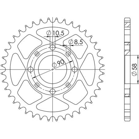CORONA S AC P520-D33 SGR - SPROCKETS  HONDA CM E 250 82/83