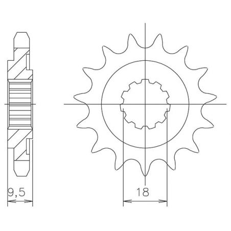 PIGNONE S+2 AC P520-D14 SGR - SPROCKETS  HONDA CR R 250 86/86
