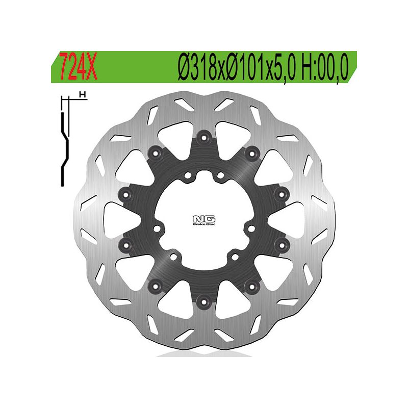 DISCO FRENO ANT. NG 724X HONDA CRF R (ME10/ME10A) 250 04/14