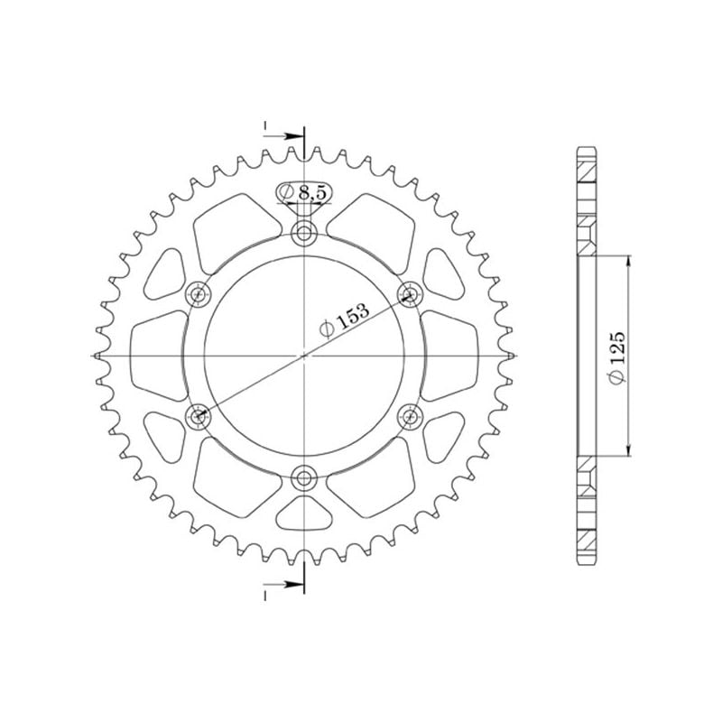 CORONA S AL P520-D49 SGR - SPROCKETS  HONDA CRF R (ME10/ME10A) 250 11/17