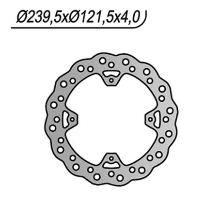 DISCO FRENO POST. NG 654X HONDA CRF X (ME11) 250 04/15