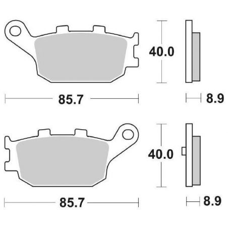 PASTIGLIA FRENO POST. SBS 158MS HONDA NSS Jazz 250 01/04