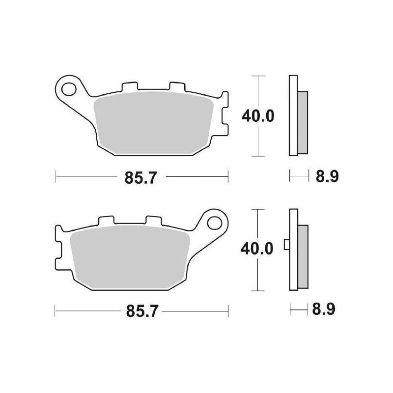 PASTIGLIA FRENO POST. SBS 158MS HONDA NSS Jazz ABS 250 01/04
