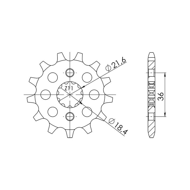 PIGNONE S AC P520-D13 SGR - SPROCKETS  HONDA NX AX1 (MD21/MD25) 250 88/93