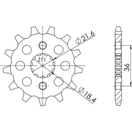 PIGNONE S AC P520-D13 SGR - SPROCKETS  HONDA NX AX1 (MD21/MD25) 250 88/93