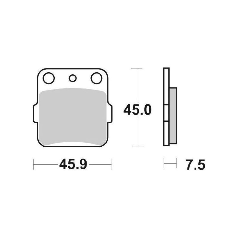 PASTIGLIA FRENO ANT. DX-SX SBS 592CS HONDA TRX X Sportrax (TE27) 250 09/10