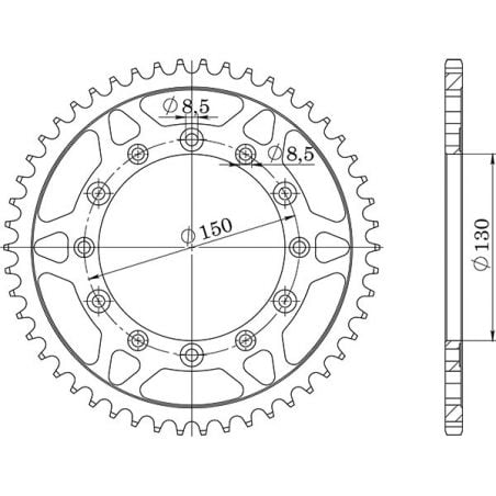 CORONA S AC P520-D53 SGR - SPROCKETS  HONDA XL S (L250S) 250 78/81