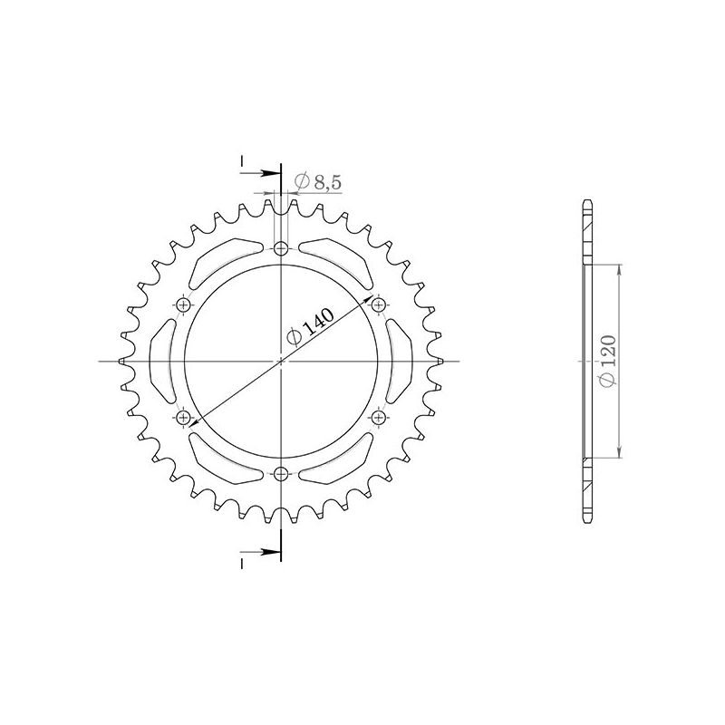 CORONA S AC P520-D38 SGR - SPROCKETS  HONDA XLR (MD11) 250 84/87