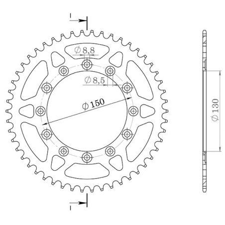 CORONA S AL P520-D51 SGR - SPROCKETS  HONDA XR R (ME01/ME06/ME08) 250 81/83