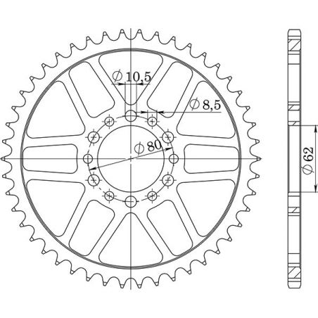 CORONA S AC P520-D46 SGR - SPROCKETS  YAMAHA XT 250 81/90