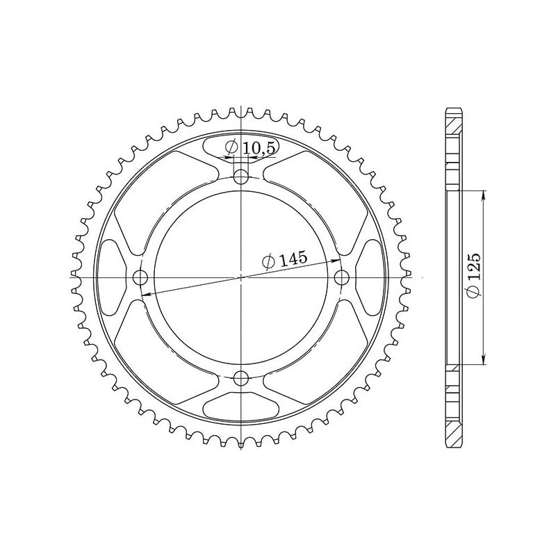 CORONA S AC P428-D56 SGR - SPROCKETS  YAMAHA XVS Drag Star 250 01/04