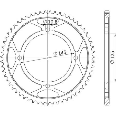 CORONA S AC P428-D56 SGR - SPROCKETS  YAMAHA XVS Drag Star 250 01/04