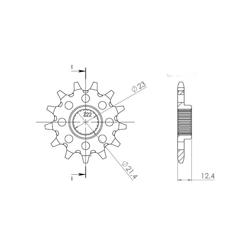 PIGNONE S+2 AC P520-D14 SGR - SPROCKETS  YAMAHA YFM R Raptor 250 08/09