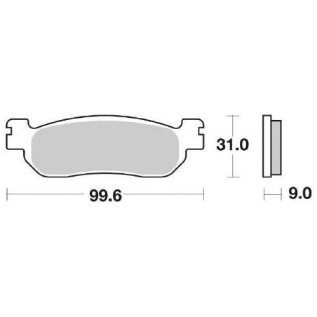 PASTIGLIA FRENO POST. SBS 155CT YAMAHA YP R X-MAX ABS (SG222/SG252/SG262) 250 11/16