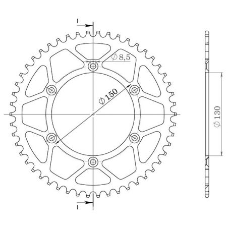 CORONA S AC P520-D51 SGR - SPROCKETS  YAMAHA YZ F 250 09/13