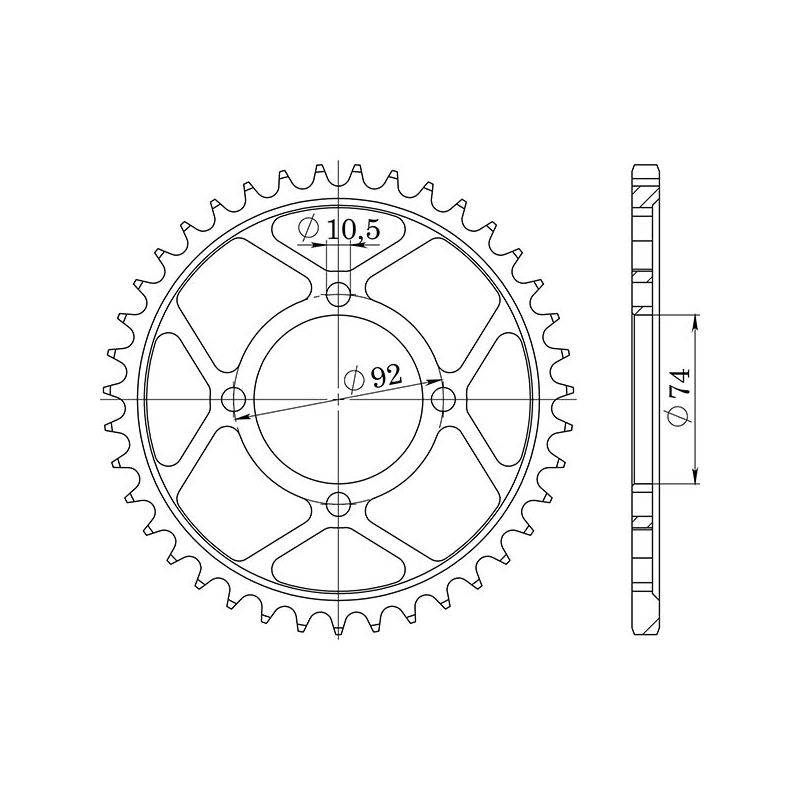 CORONA S AC P530-D39 SGR - SPROCKETS  YAMAHA RD LC (4L0) 350 80/82