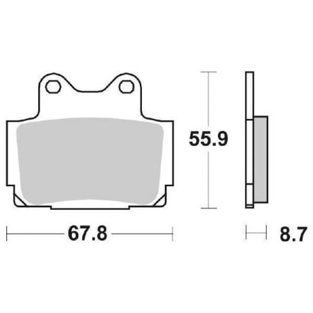 PASTIGLIA FRENO POST. SBS 570LS YAMAHA RD LC F (3DH) 350 88/90