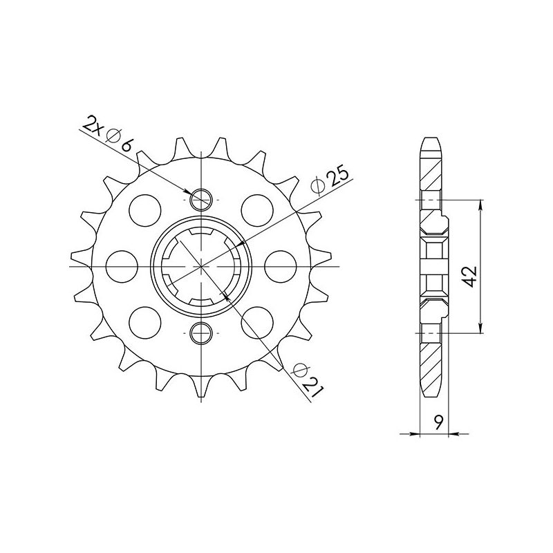 PIGNONE S AC P428-D19 SGR - SPROCKETS  YAMAHA XT 350 85/95