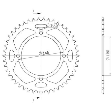 CORONA S AL P520-D42 SGR - SPROCKETS  YAMAHA YFZ Banshee 350 87/88
