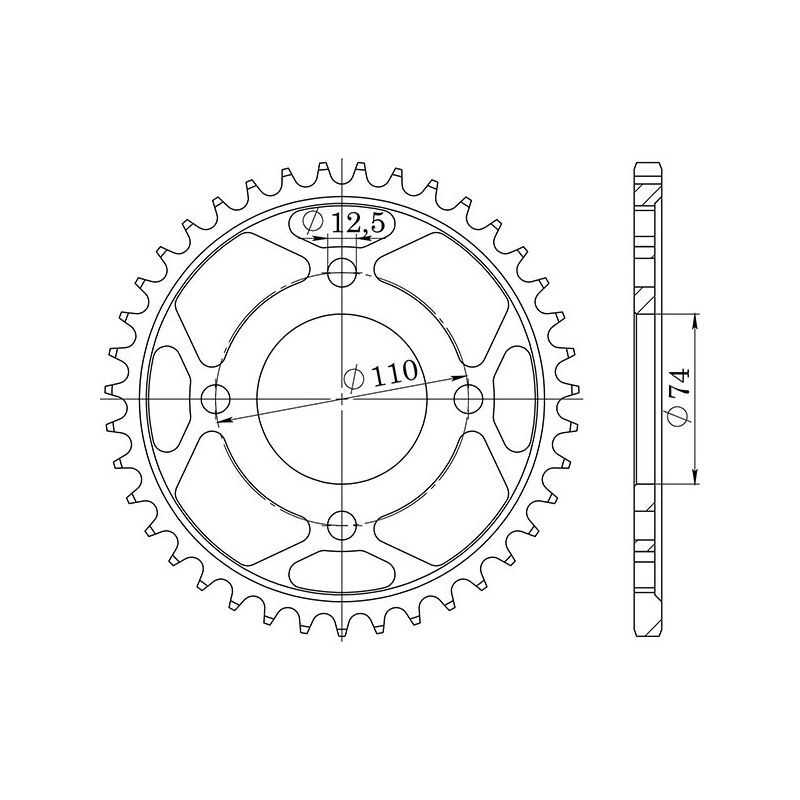 CORONA S AC P530-D39 SGR - SPROCKETS  YAMAHA XS 360 77/77