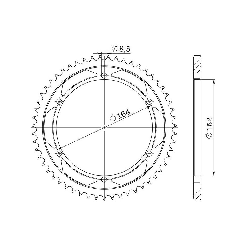 CORONA S AC P428-D55 SGR - SPROCKETS  YAMAHA SR 400 91/00
